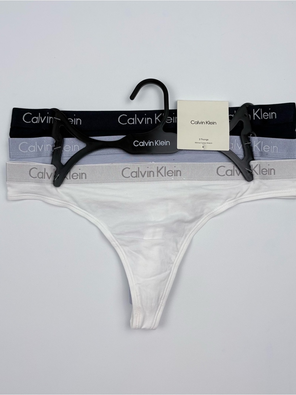 Calvin Klein Stretch Cotton Thong 3pc